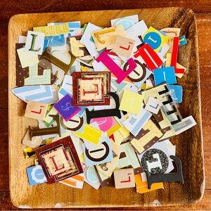 Lots and Lots of Letter Ls Collected Initial Stickers Cardstock Collage Craft
